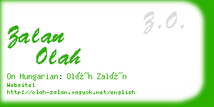 zalan olah business card